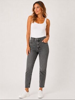 American Eagle Outfitters Women's Washed Gray Cropped Jeans